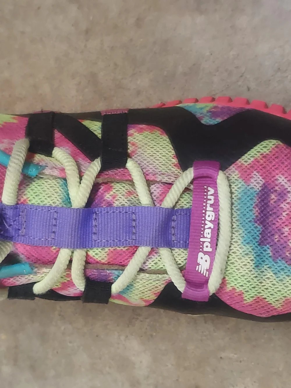 New Balance Kids Size 2.5 Tie-Dye Pink & Teal Athletic Shoes